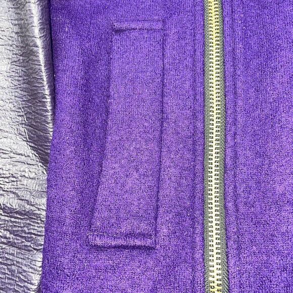 Nanette Lapore Moto Style Jacket in Royal Purple Wool and Polyurethane Body - Picture 8 of 14